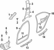 BMW Sill Strip Rear Right (Black) - Genuine BMW 51477014624