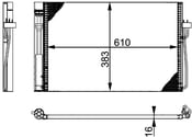 BMW A/C Condenser - Mahle Behr 64509122827