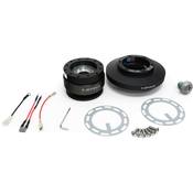 BMW Steering Wheel Hub Adapter and SFI 42.1 Quick Release Kit (Silver) - NRG SRKE36HKT1